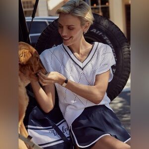 Varley Beaton Diamond Knit Pullover